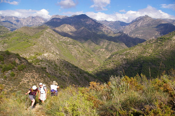 View north to the Almijara Mountains On the climb to the summit of La Cruz de Pinto/photo by Arnold Underwood, Oct 25th 2007 